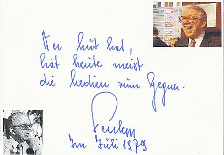 Hermann Neuberger † 1992  DFB Präsident Autogramm Karte original signiert 