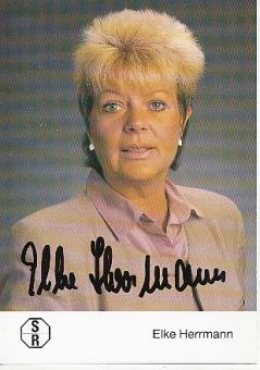 Elke Herrmann † 2009  Moderatorin ARD  SR  TV  Autogrammkarte original signiert 
