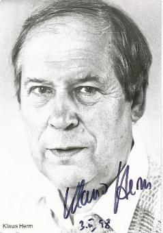 Klaus Herm † 2014  Film &  TV  Autogrammkarte original signiert 