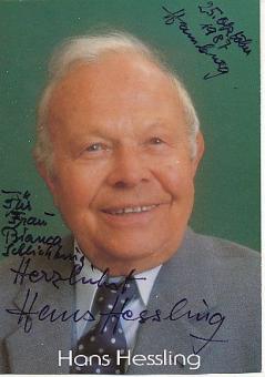 Hans Hessling † 1995  Film &  TV  Autogrammkarte original signiert 
