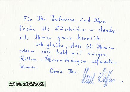 Karl Lieffen † 1999  Film &  TV Autogramm Karte original signiert 