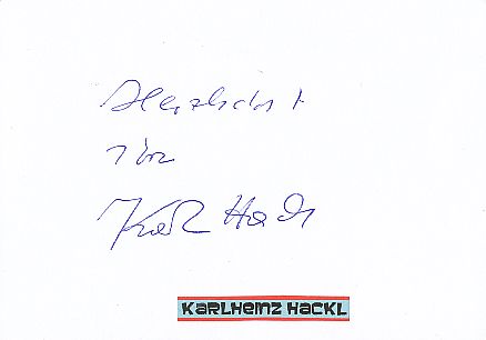 Karlheinz Hackl † 2014  Film &  TV Autogramm Karte original signiert 