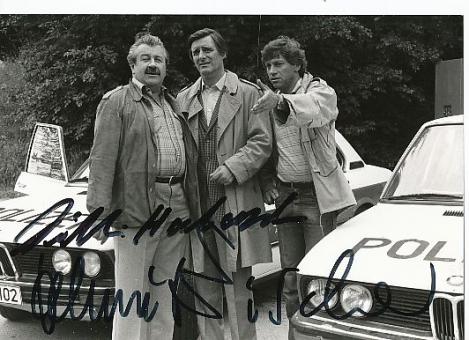 Helmut Fischer † 1997  &  Willy Harlander † 2000  Film &  TV  Autogramm Foto  original signiert 