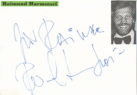 Raimund Harmstorf † 1998  Film &  TV Autogramm Karte original signiert 