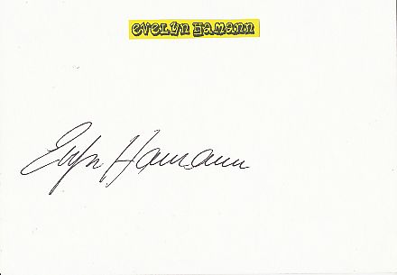 Evelyn Hamann † 2007   Film &  TV Autogramm Karte original signiert 