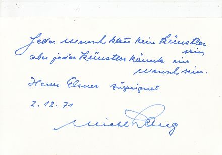 Michl Lang † 1979  Film &  TV Autogramm Karte original signiert 