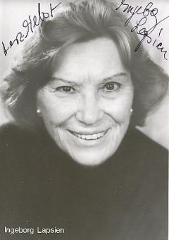 Ingeborg Lapsien † 2014  Film &  TV   Autogrammkarte original signiert 