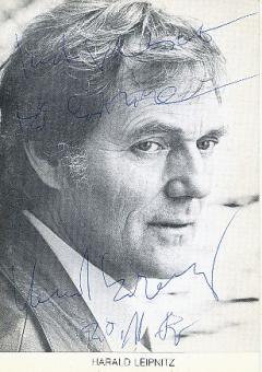 Harald Leipnitz † 2000  Film &  TV   Autogrammkarte original signiert 