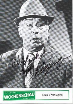 Sepp Löwinger † 1990  Film &  TV   Autogrammkarte original signiert 