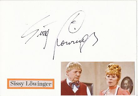 Sissy Löwinger † 2011  Film &  TV Autogramm Karte original signiert 