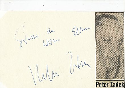 Peter Zadek † 2009 Regisseur  Film & TV  Autogramm Karte original signiert 