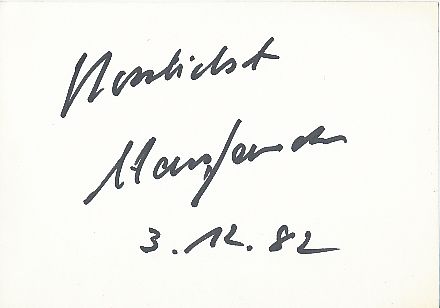 Hans Zander † 1991  Film &  TV Autogramm Karte original signiert 