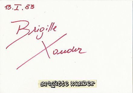 Brigitte Xander † 2008  Österreich Moderatorin  TV Autogramm Karte original signiert 