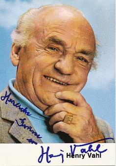 Henry Vahl † 1977  Film &  TV   Autogrammkarte original signiert 