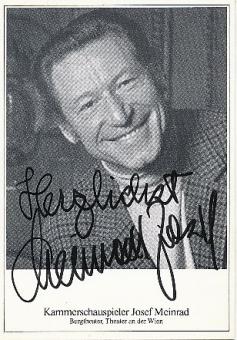 Josef Meinrad † 1996  Film &  TV   Autogrammkarte original signiert 