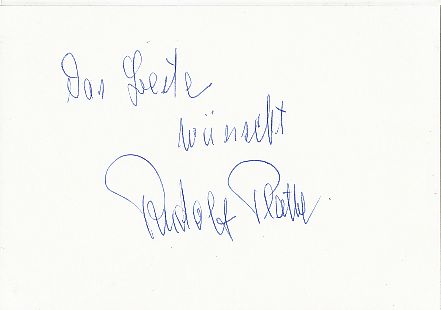 Rudolf Platte † 1984  Film &  TV Autogramm Karte original signiert 