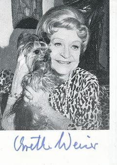 Grethe Weiser † 1970  Film &  TV   Autogrammkarte original signiert 
