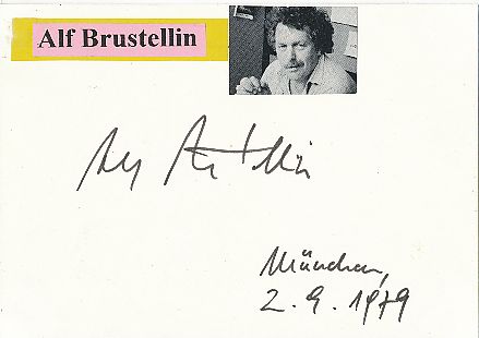 Alf Brustellin † 1981  Regisseur  Film &  TV Autogramm Karte original signiert 