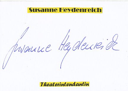 Susanne Heydenreich  Regisseurin  Film &  TV Autogramm Karte original signiert 