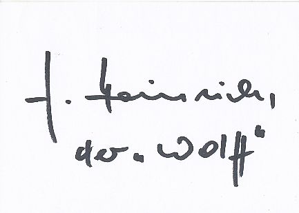 Jürgen Heinrich  Film &  TV Autogramm Karte original signiert 