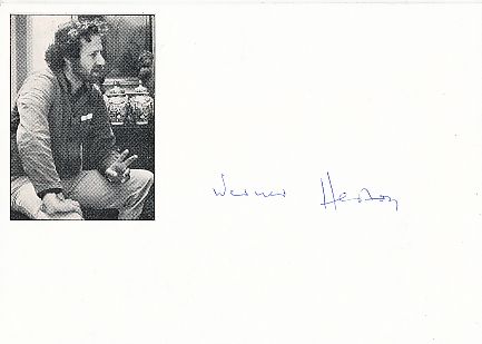 Werner Herzog Regisseur  Film &  TV Autogramm Karte original signiert 