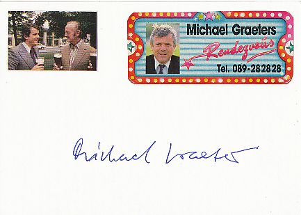 Michael Graeter Boulevard Journalist  Film &  TV Autogramm Karte original signiert 