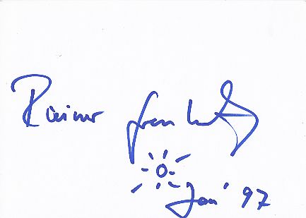 Rainer Grenkowitz  Film &  TV Autogramm Karte original signiert 