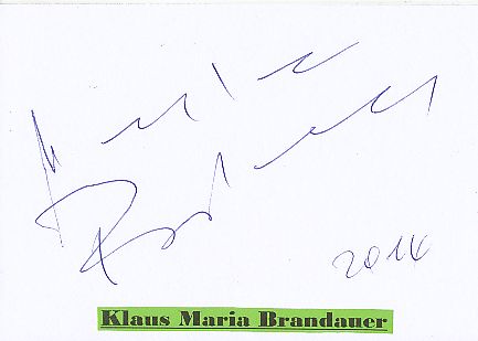 Klaus Maria Brandauer  Film &  TV Autogramm Karte original signiert 