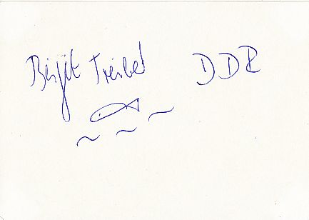 Birgit Treiber  DDR  2.OS 1976   Schwimmen  Autogramm Karte original signiert 