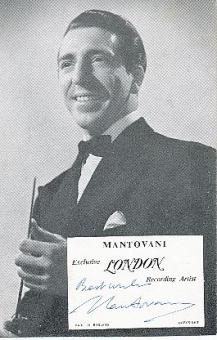 Mantovani  † 1980  Orchesterleiter  Musik  Autogrammkarte original signiert 