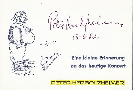 Peter Herbolzheimer † 2010  Jazz Musik  Autogramm Karte original signiert 