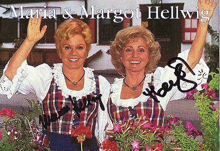 Margot & Maria Hellwig † 2010  Musik  Autogrammkarte original signiert 