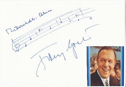 Franz Grothe † 1982 Notenzitat : " Mitternachts Blues  "  Komponist  Autogramm Karte original signiert 