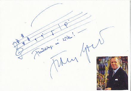 Franz Grothe † 1982 Notenzitat : " Frühling in Wien "  Komponist  Autogramm Karte original signiert 