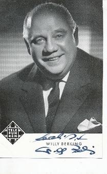 Willy Berking † 1979  Jazz  Komponist  Musik  Autogrammkarte original signiert 
