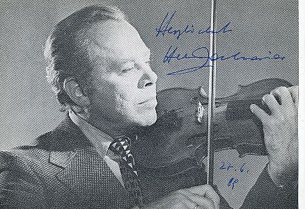 Helmut Zacharias † 2002  Violinist   Komponist  Musik  Autogrammkarte original signiert 