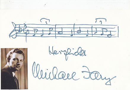 Michael Jary † 1988  Notenzitat   Komponist  Autogramm Karte original signiert 