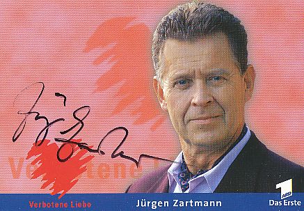 Jürgen Zartmann  Verbotene Liebe  ARD  Serien   Film &  TV  Autogrammkarte original signiert 