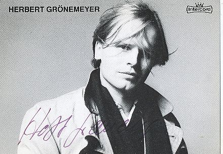 Herbert Grönemeyer  Musik &  Film &  TV  Autogrammkarte original signiert 