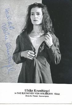 Ulrike Krumbiegel   Film &  TV  Autogrammkarte original signiert 