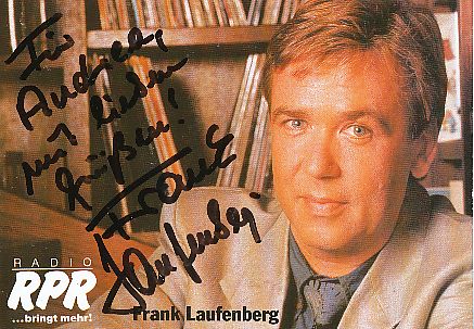 Frank Laufenberg    ARD  TV  Sender Autogrammkarte original signiert 