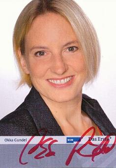 Okka Gundel   ARD  TV  Sender Autogrammkarte original signiert 
