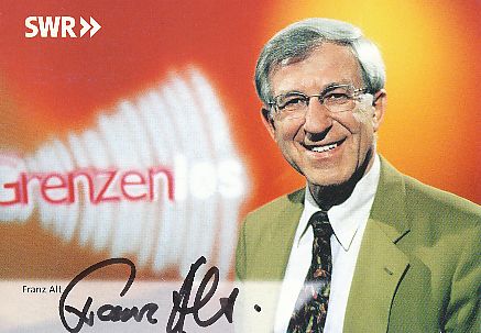 Franz Alt   SWR   ARD  TV  Sender Autogrammkarte original signiert 