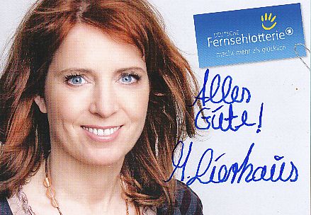 Monica Lierhaus   ARD  TV  Sender Autogrammkarte original signiert 