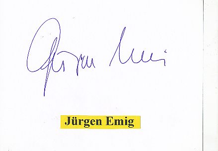 Jürgen Emig    ARD  TV  Sender Autogramm Karte original signiert 
