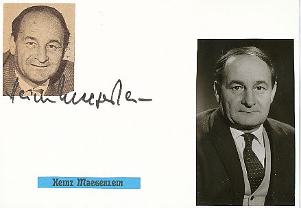 Heinz Maegerlein † 1998    ARD  TV  Sender Autogramm Karte original signiert 