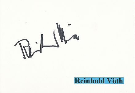 Reinhold Vöth † 1997    ARD  TV  Sender Autogramm Karte original signiert 