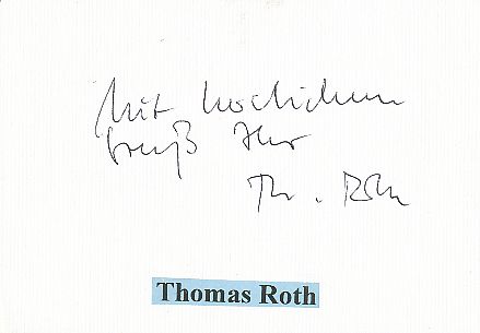 Thomas Roth  ARD  TV  Sender Autogramm Karte original signiert 