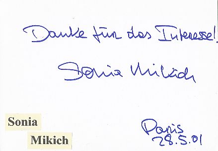 Sonia Seymour Mikich   ARD  TV  Sender Autogramm Karte original signiert 