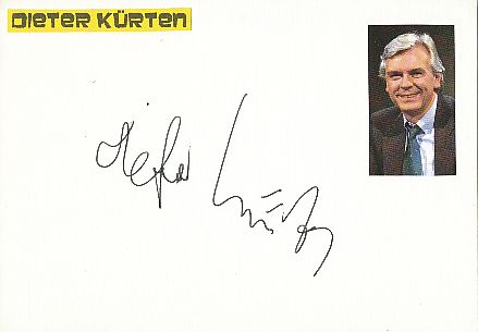 Dieter Kürten  ZDF  TV Autogramm Karte original signiert 
